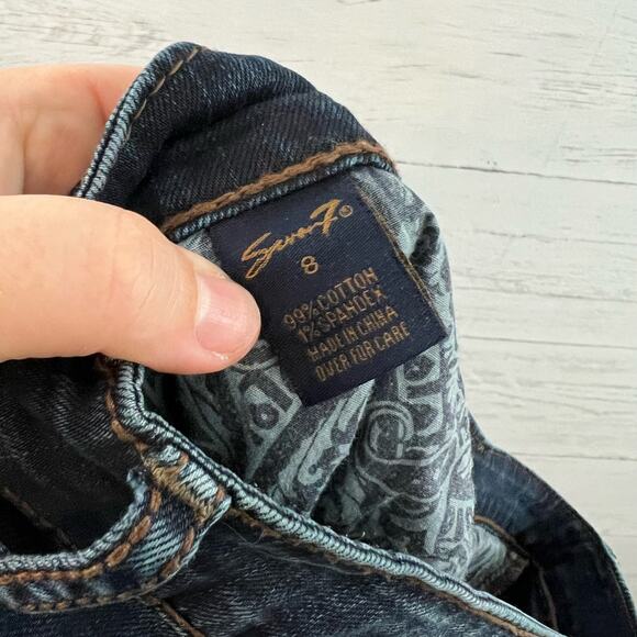 Seven 7 Dark Wash Skinny Low Rise Denim Jeans Size 8 - Picture 7 of 7